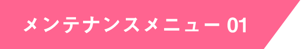 メンテナンスメニュー
