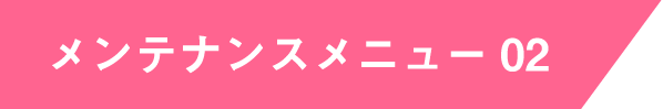 メンテナンスメニュー